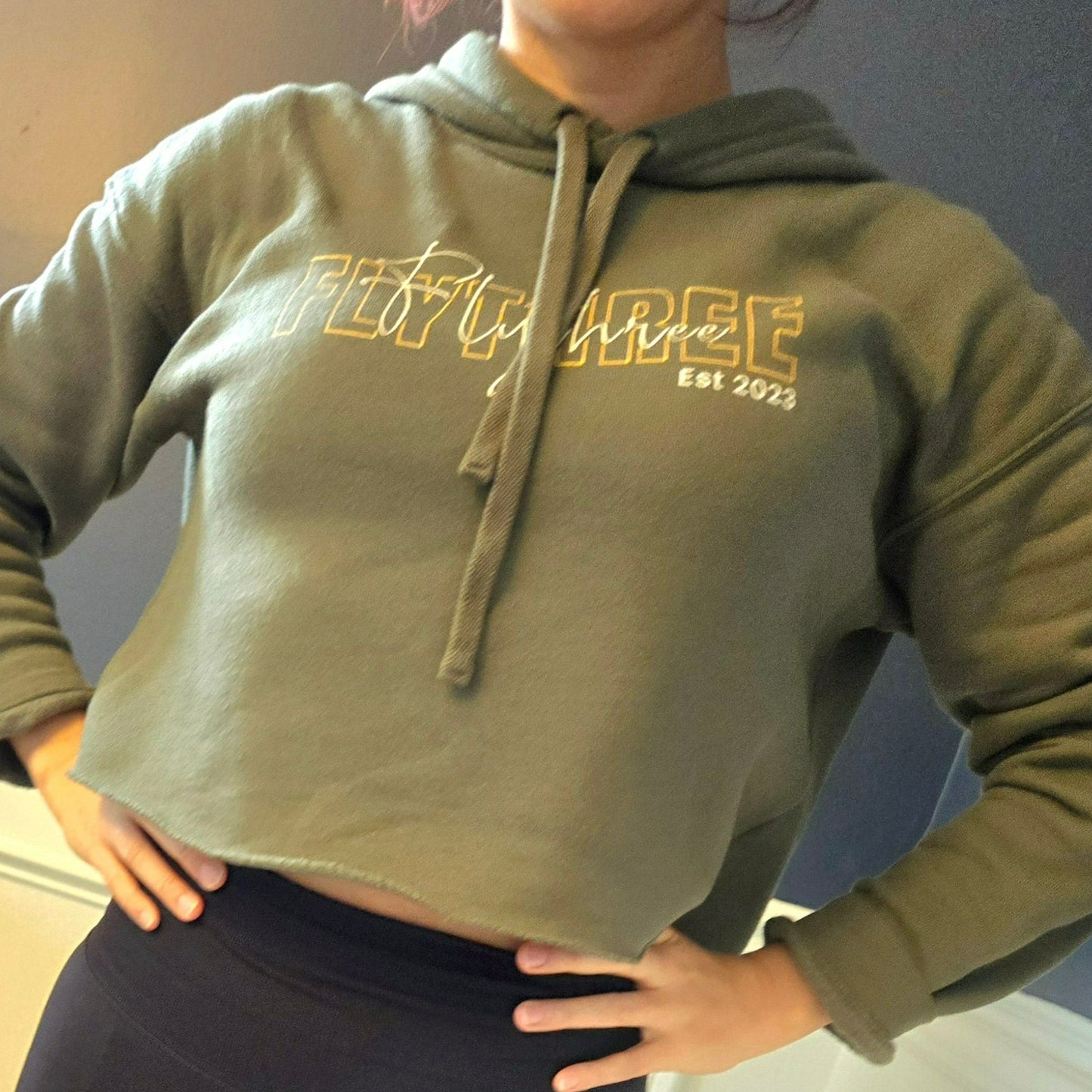 FlyThree Est. 2023 Crop Hoodie