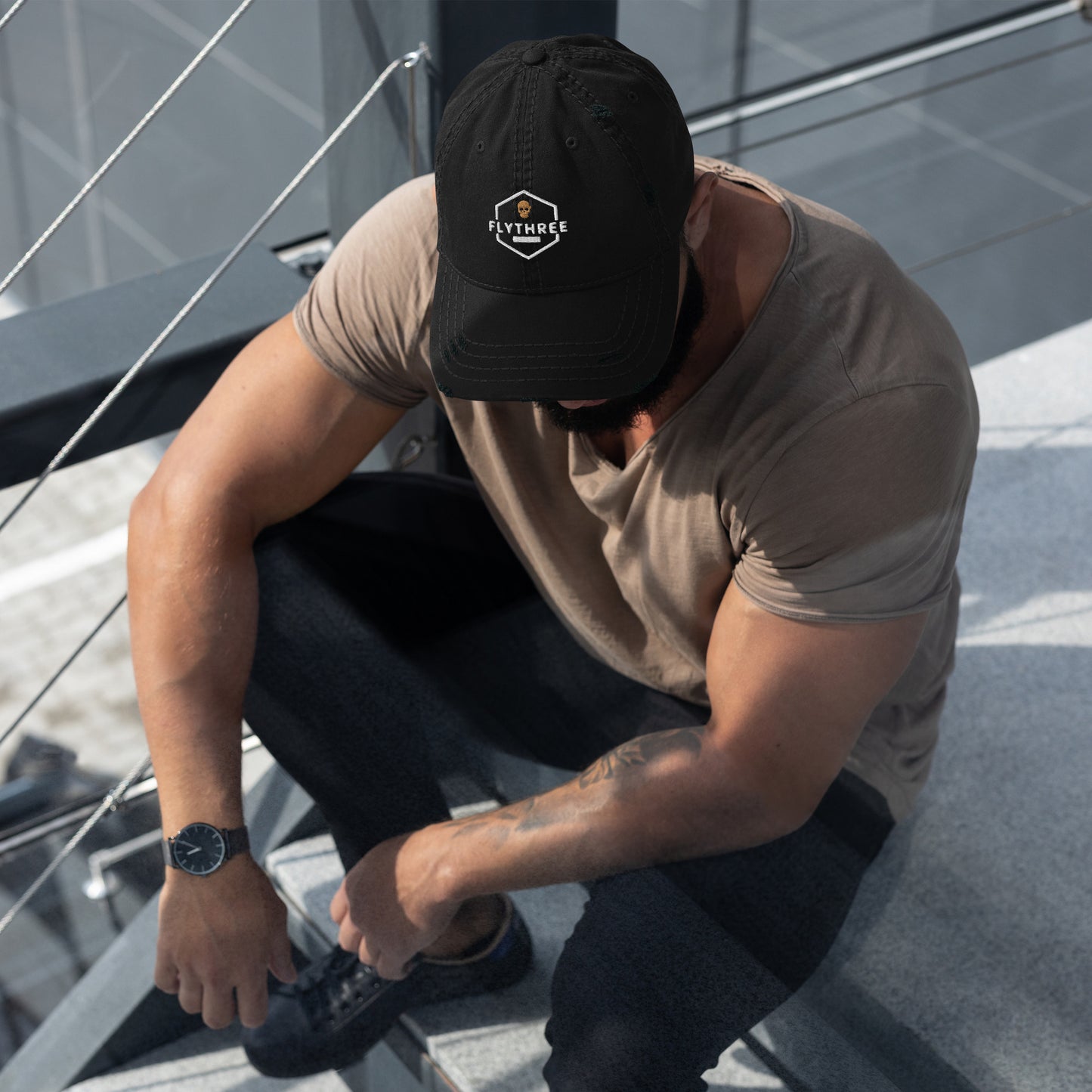 Distressed Skull Dad Cap