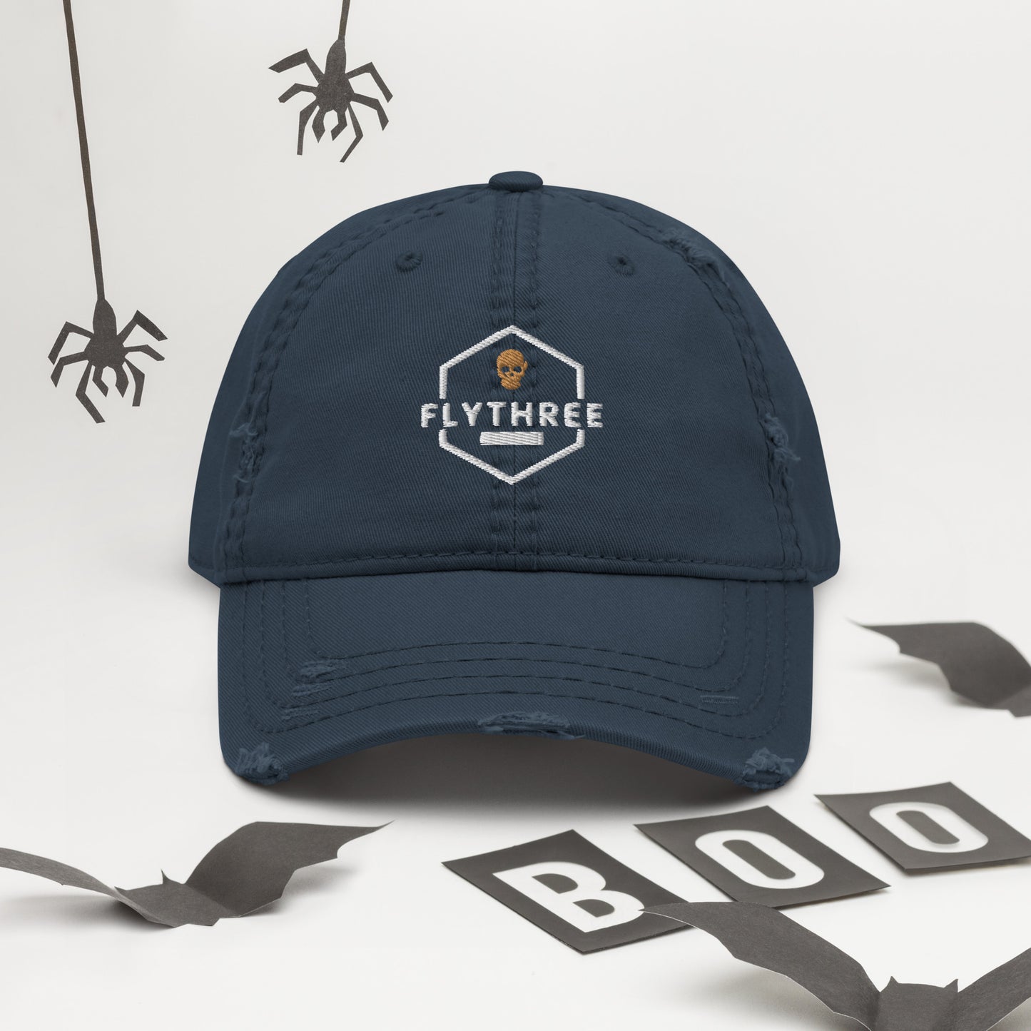 Distressed Skull Dad Cap