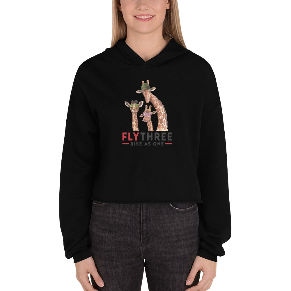 Stand Tall Giraffes Crop Hoodie