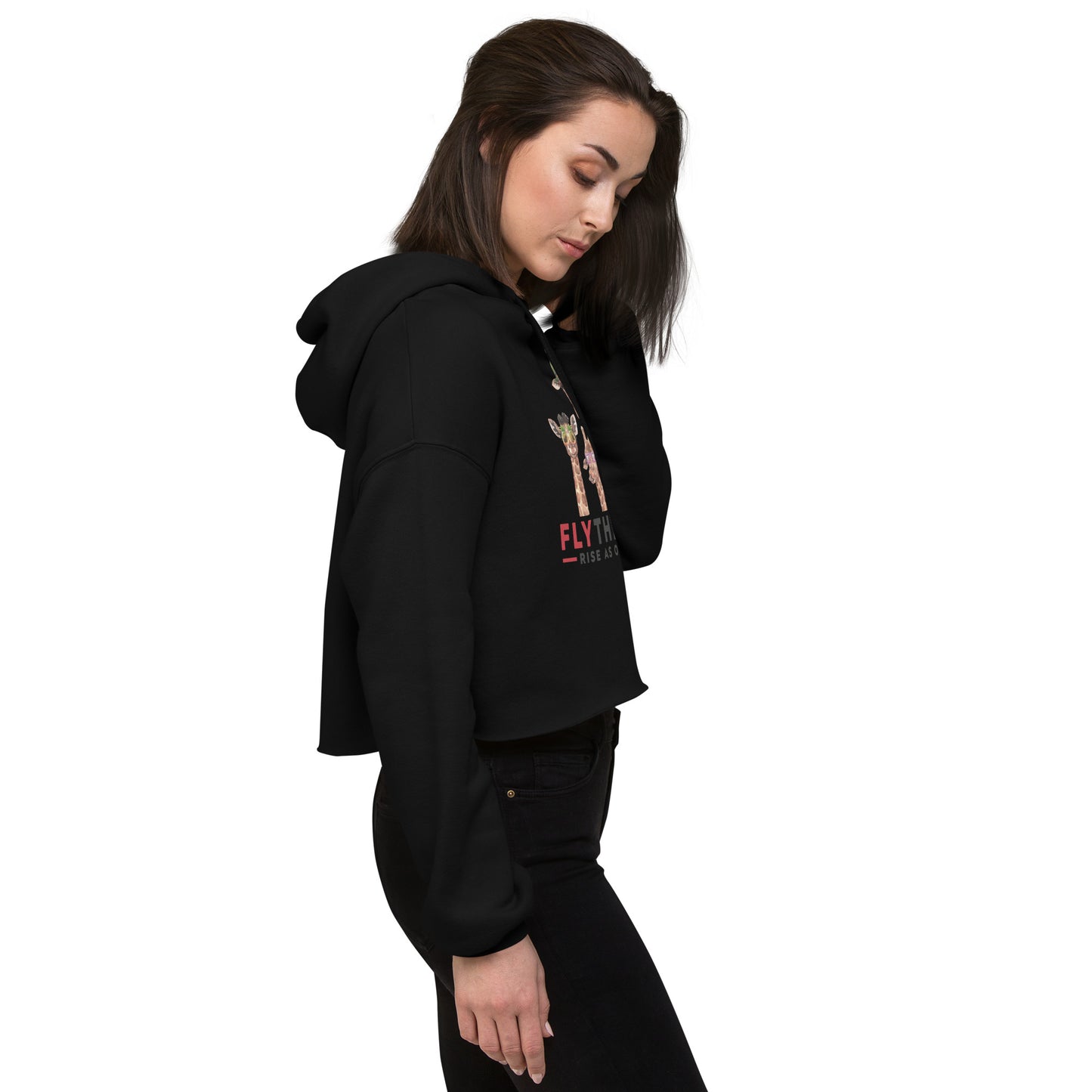 Stand Tall Giraffes Crop Hoodie