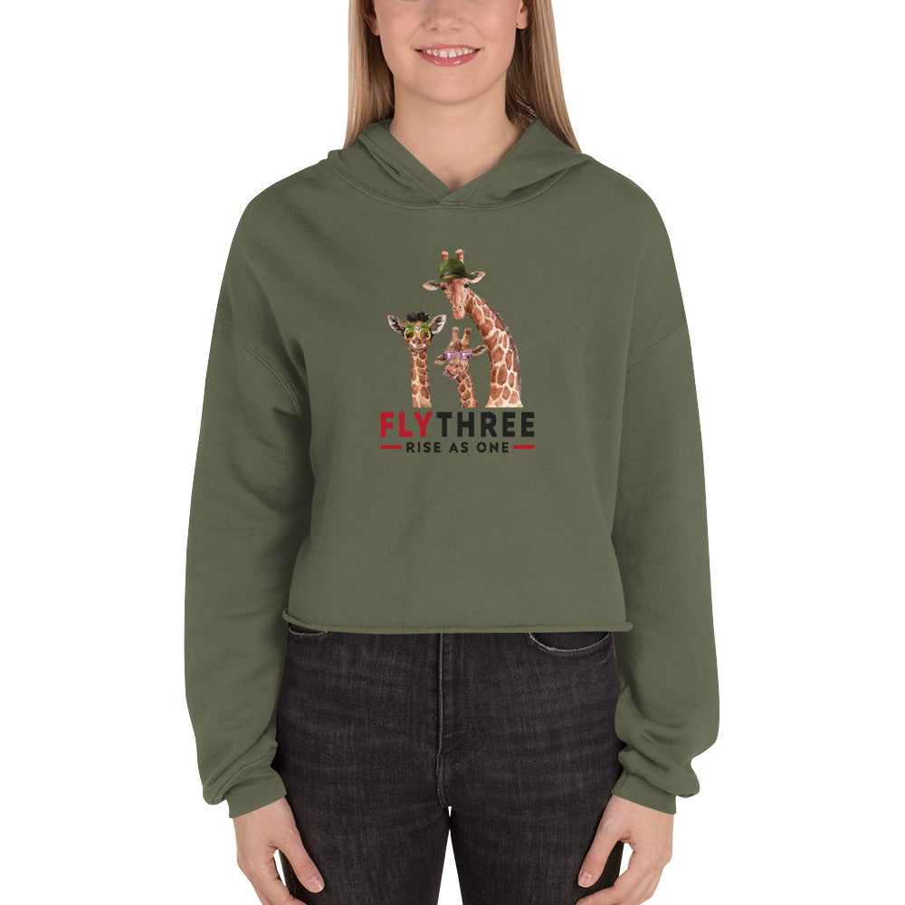 Stand Tall Giraffes Crop Hoodie