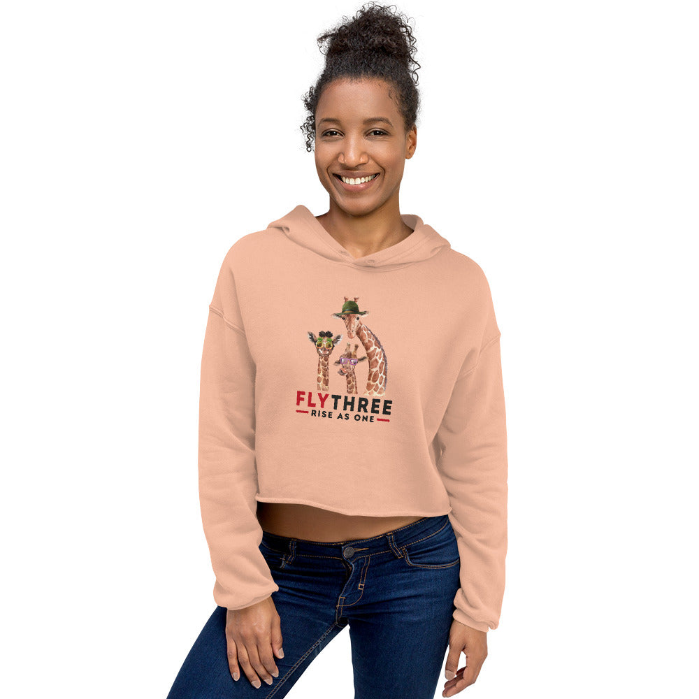Stand Tall Giraffes Crop Hoodie