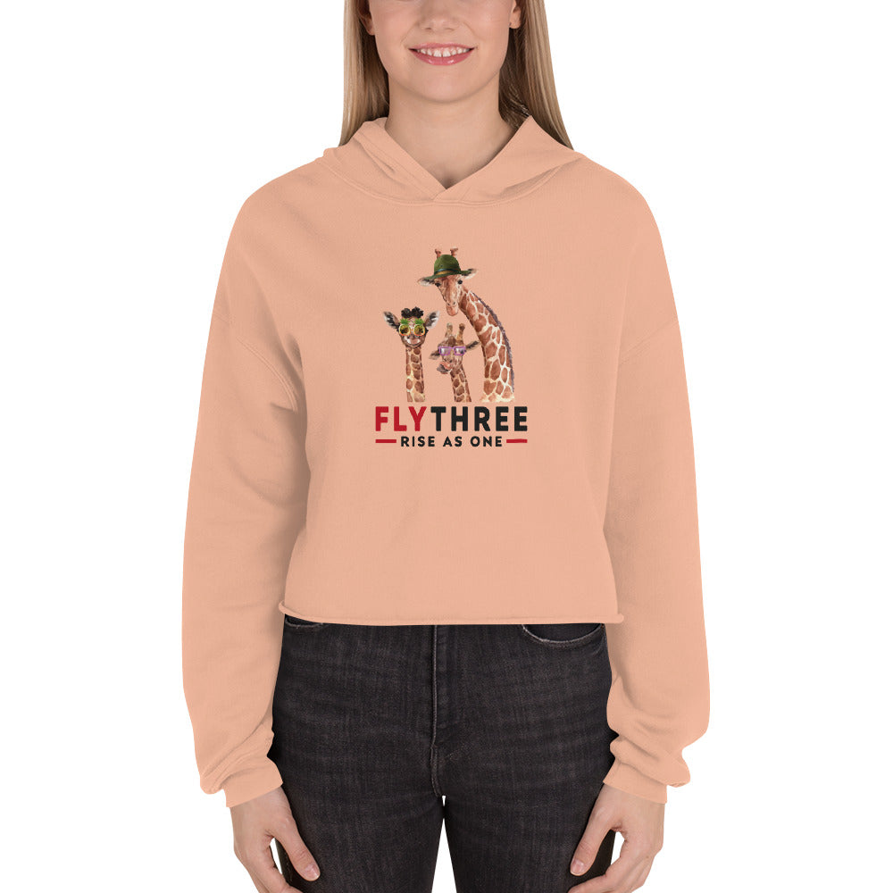Stand Tall Giraffes Crop Hoodie
