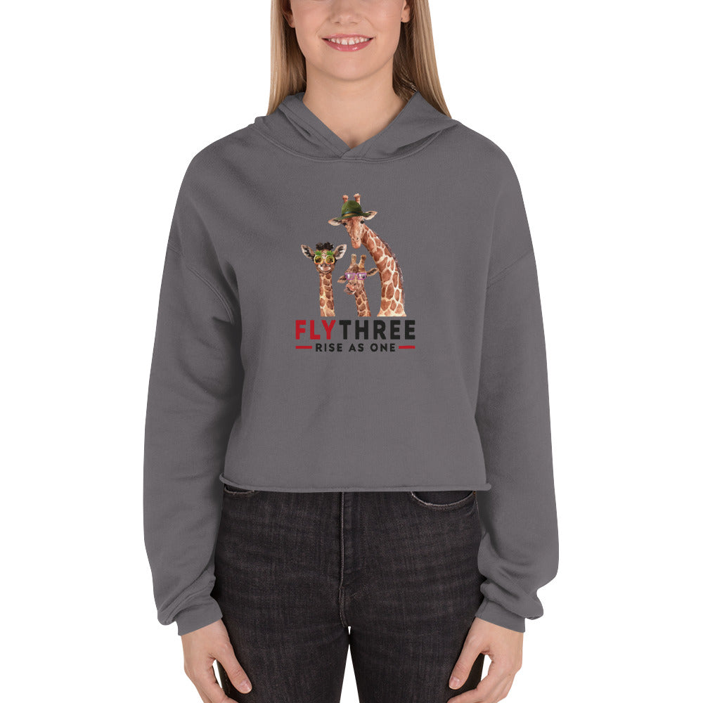 Stand Tall Giraffes Crop Hoodie