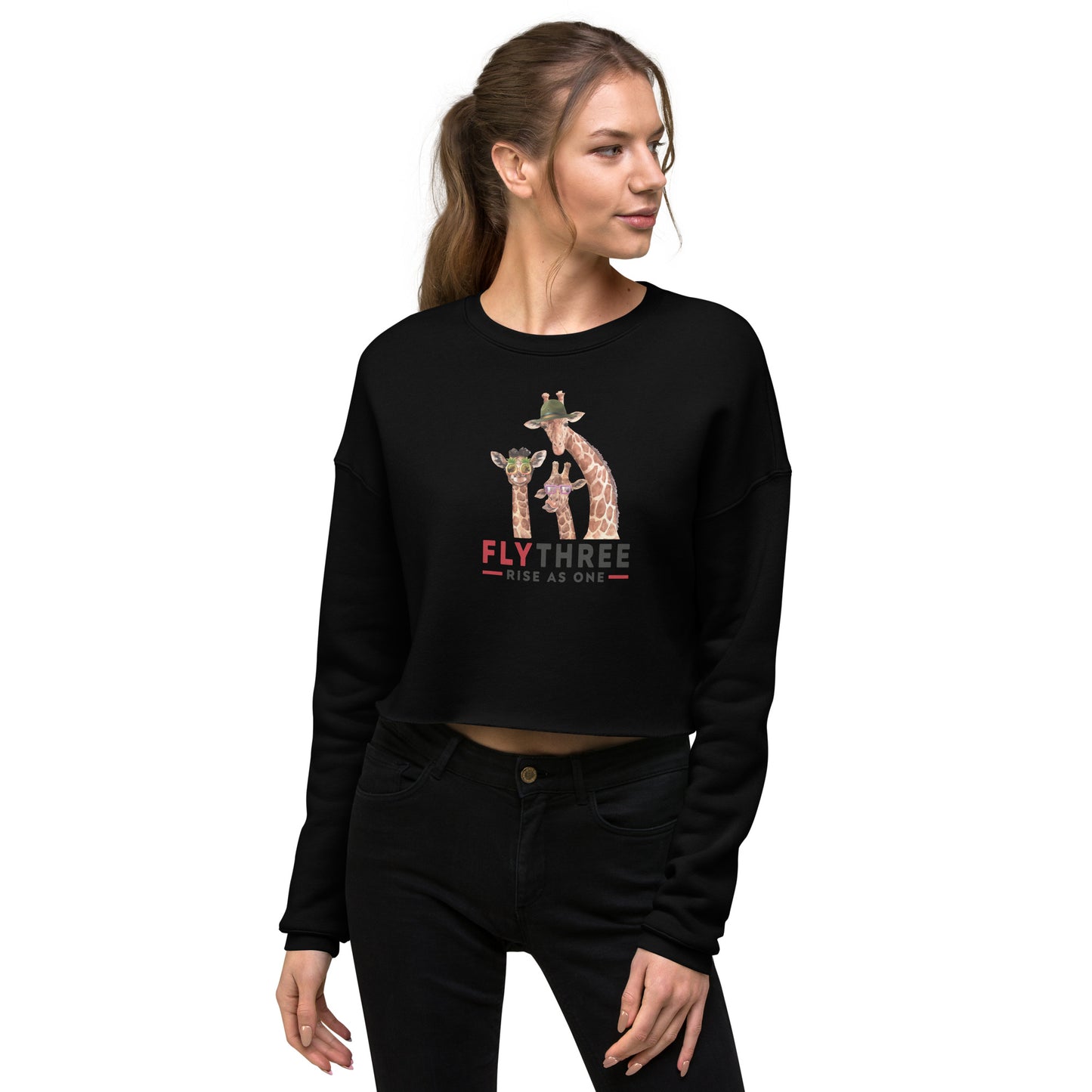 Stand Tall Giraffes Crop Sweatshirt