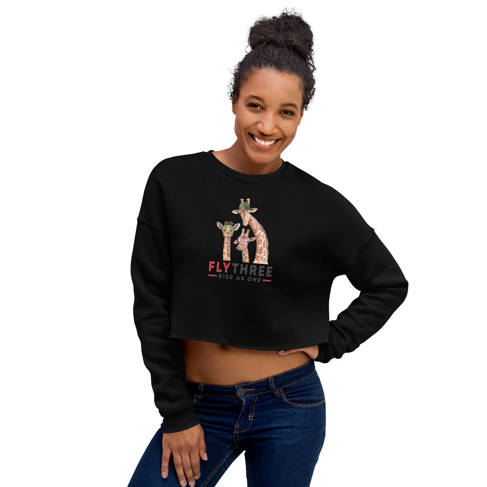 Stand Tall Giraffes Crop Sweatshirt