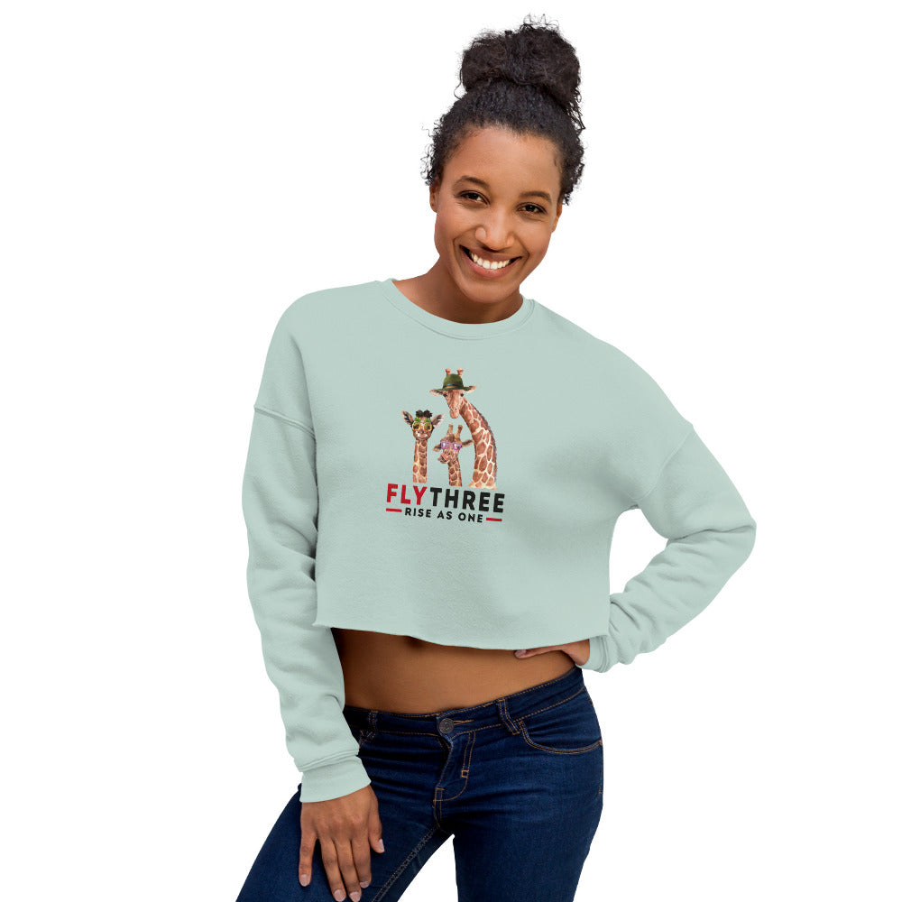 Stand Tall Giraffes Crop Sweatshirt