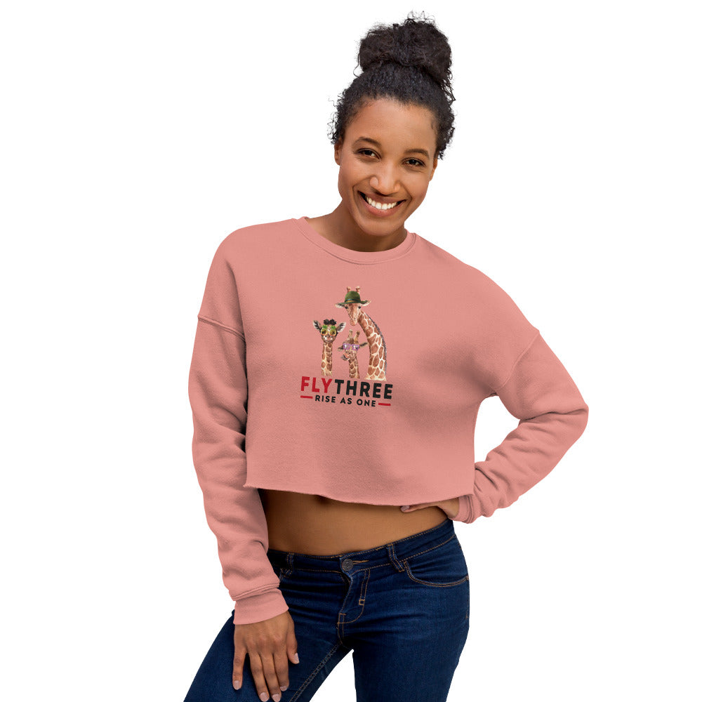 Stand Tall Giraffes Crop Sweatshirt