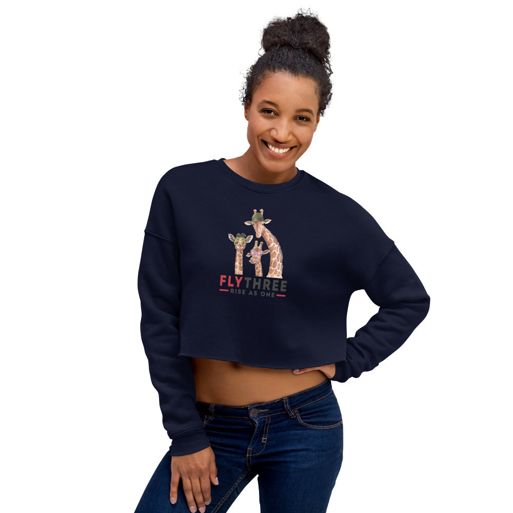 Stand Tall Giraffes Crop Sweatshirt
