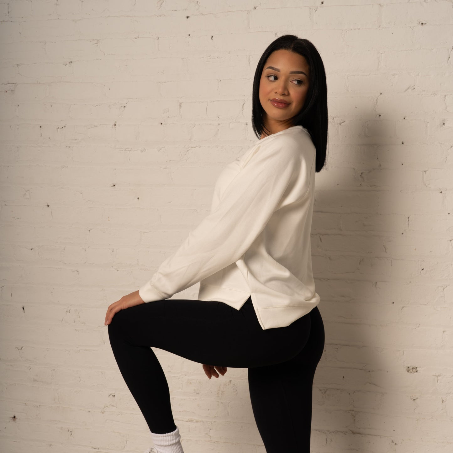 Modal V Neck Sweatshirt