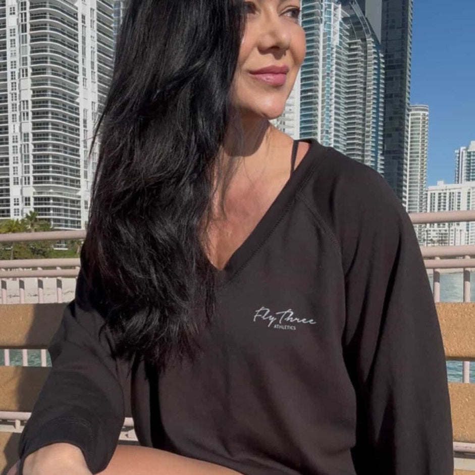 Modal V Neck Sweatshirt